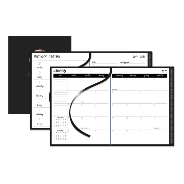 slide 1 of 4, Office Depot Brand Weekly/Monthly Little Black Planner, 5'' X 8'', January To December 2020, 1 ct