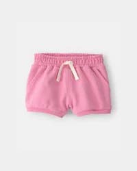 Baby Girl French Terry Shorts - Pink - 24 Months