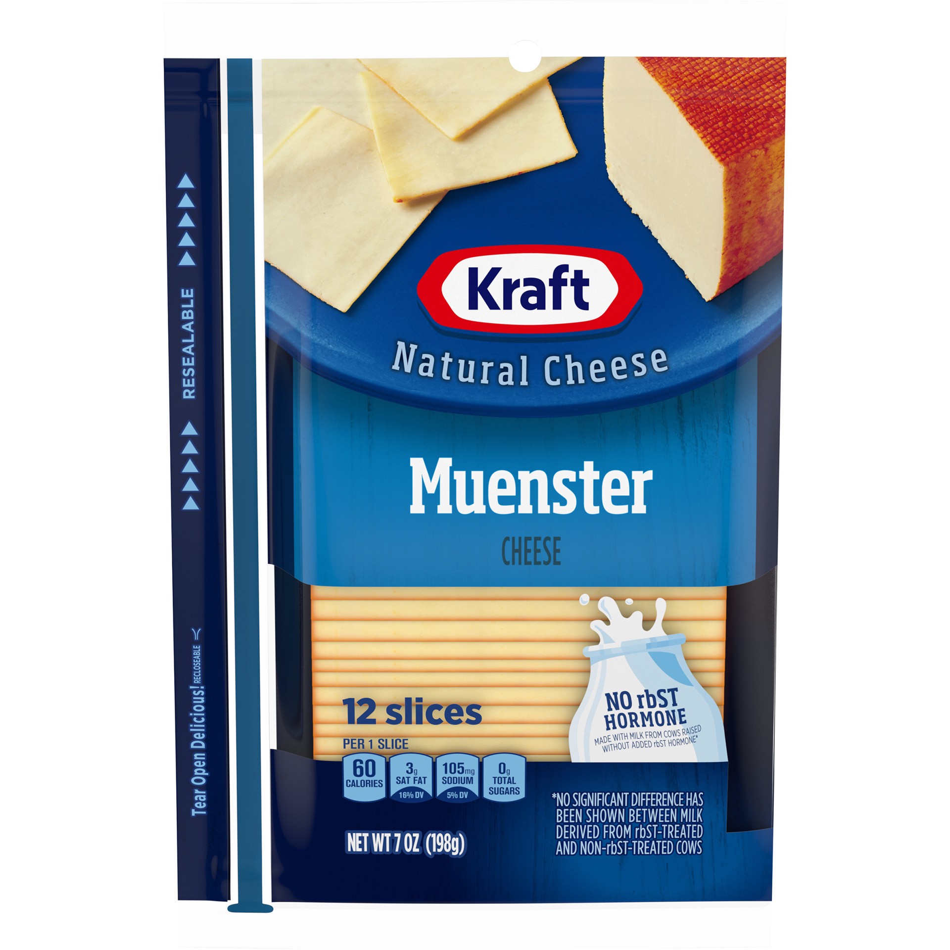 slide 1 of 13, Kraft Muenster Cheese Slices, 12 ct Pack, 12 ct