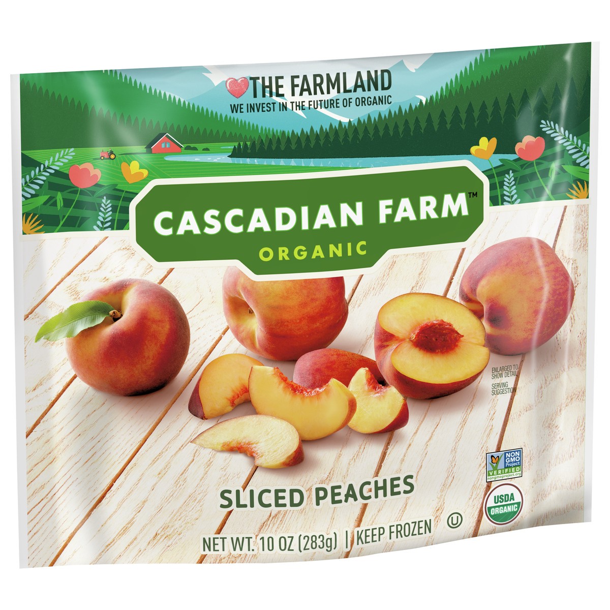 slide 5 of 9, Cascadian Farm Organic Sliced Peaches, Frozen Fruit, Non-GMO, 10 oz Bag, 10 oz