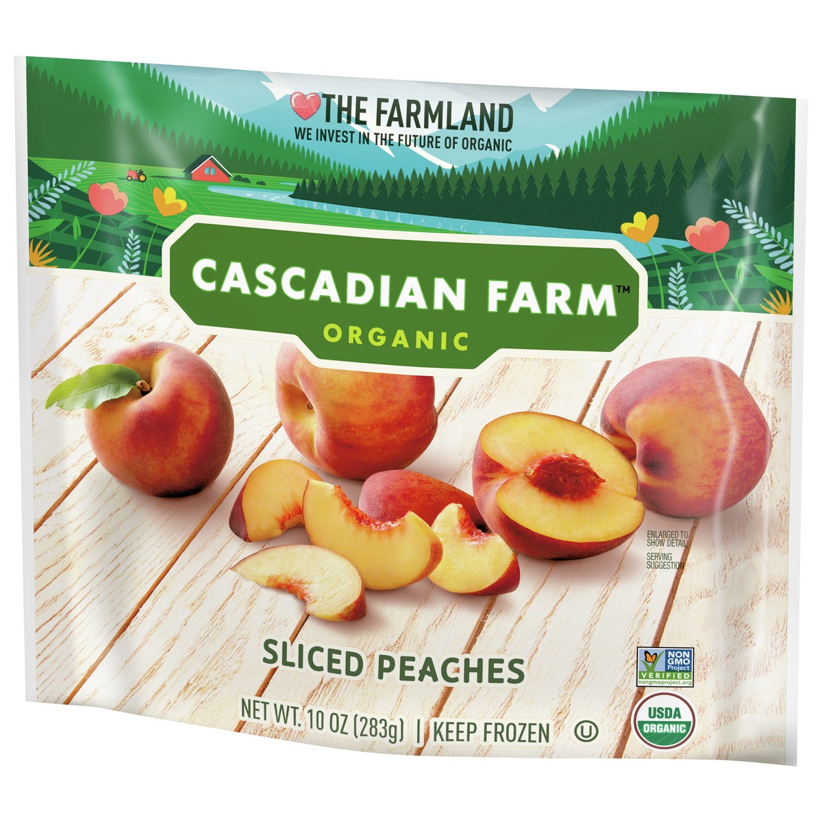 slide 7 of 9, Cascadian Farm Organic Sliced Peaches, Frozen Fruit, Non-GMO, 10 oz Bag, 10 oz