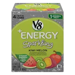V8 +Energy Sparkling Kiwi Melon Juice