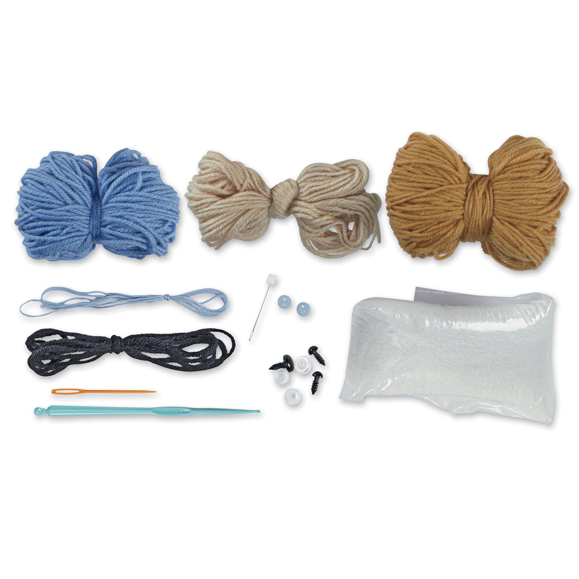 slide 3 of 4, Intermediate Bear Amigurumi Crochet Kit By Loops & Threads, 6.5 in x 4.75 in x 2.75 in
