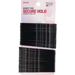 slide 1 of 1, Beauty 360 Secure Hold Extra-Long Black Bobby Pins, 48 ct