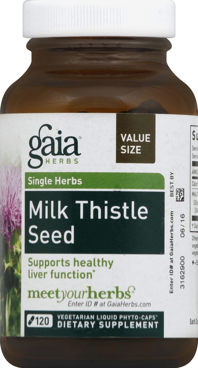 slide 1 of 2, Gaia Milk Thistle Seed 120 ea, 120 ct