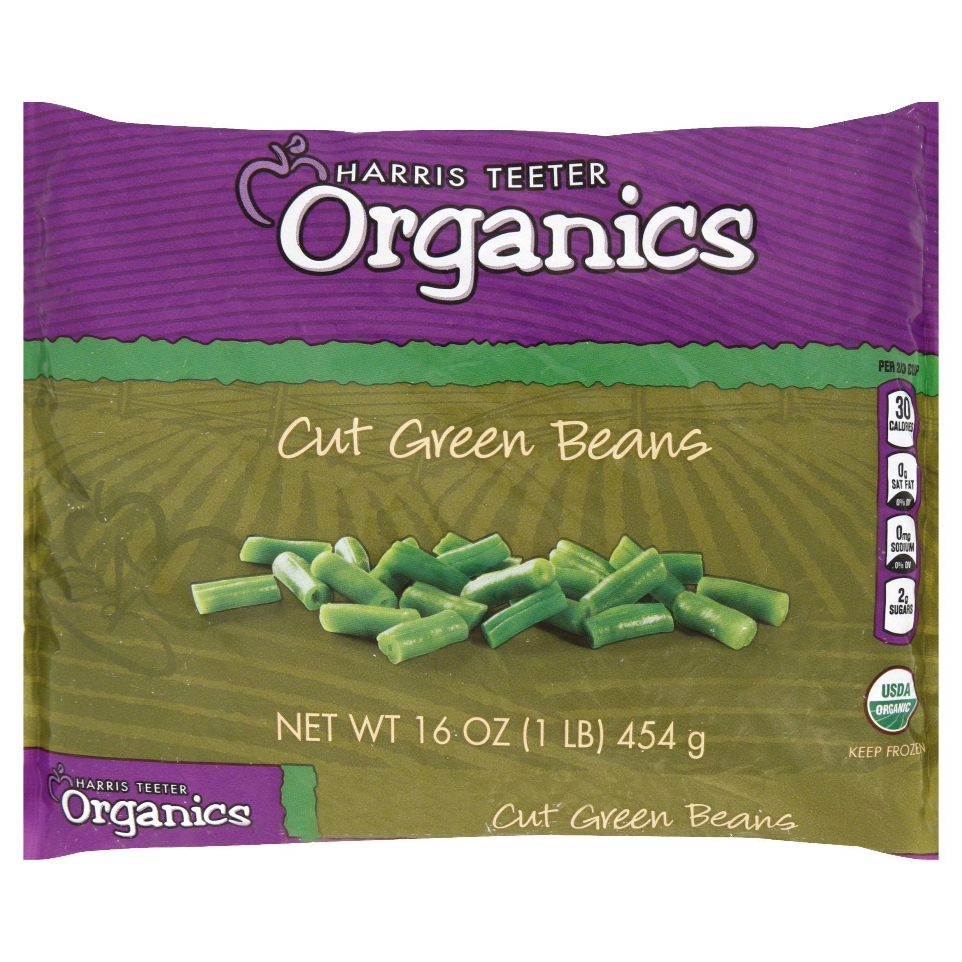 slide 1 of 1, HT Organics Cut Green Beans, 16 oz