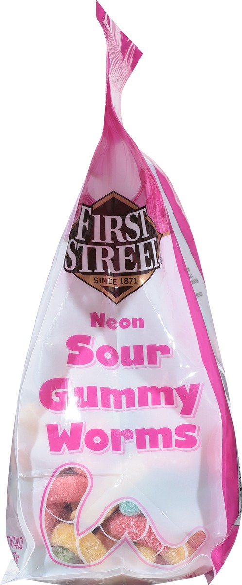 slide 9 of 13, First Street Neon Gummi Worms - 48 oz, 48 oz
