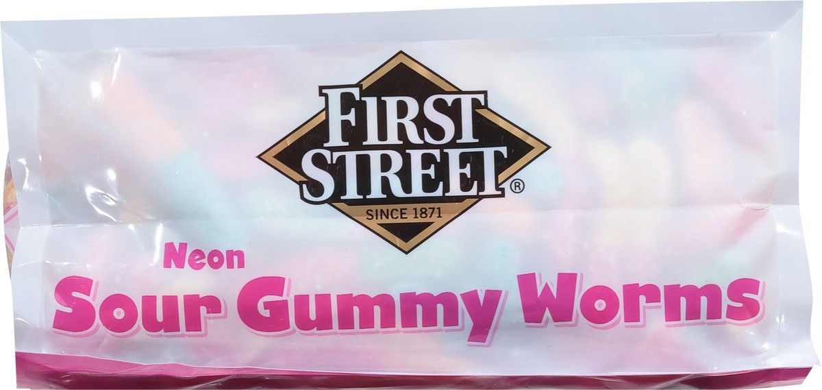 slide 10 of 13, First Street Neon Gummi Worms - 48 oz, 48 oz