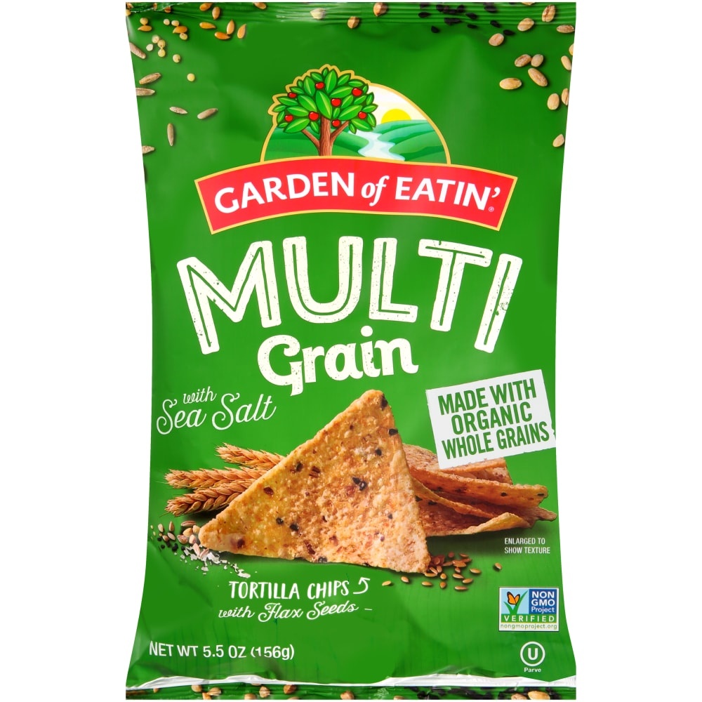 slide 1 of 1, Garden of Eatin' Multi Grain with Sea Salt Tortilla Chips 5.5 oz. Bag, 5.5 oz