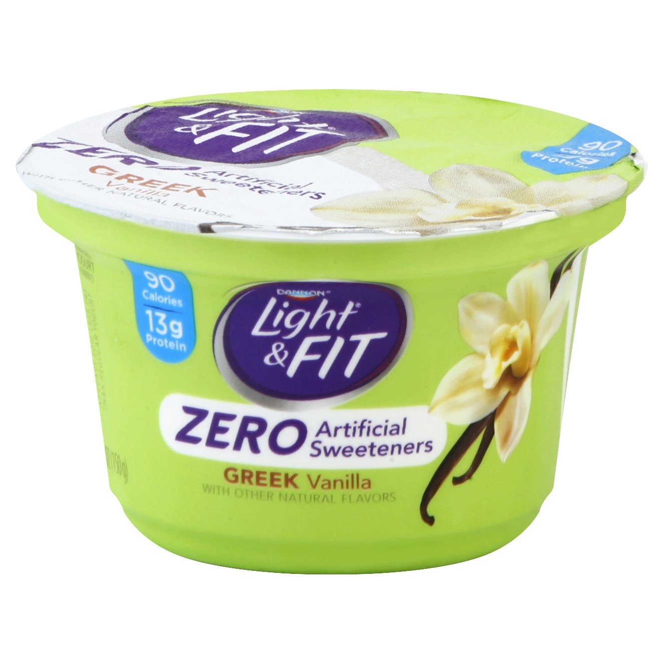 slide 1 of 1, Light & Fit Yogurt, Nonfat, Greek, Vanilla, 5.3 oz
