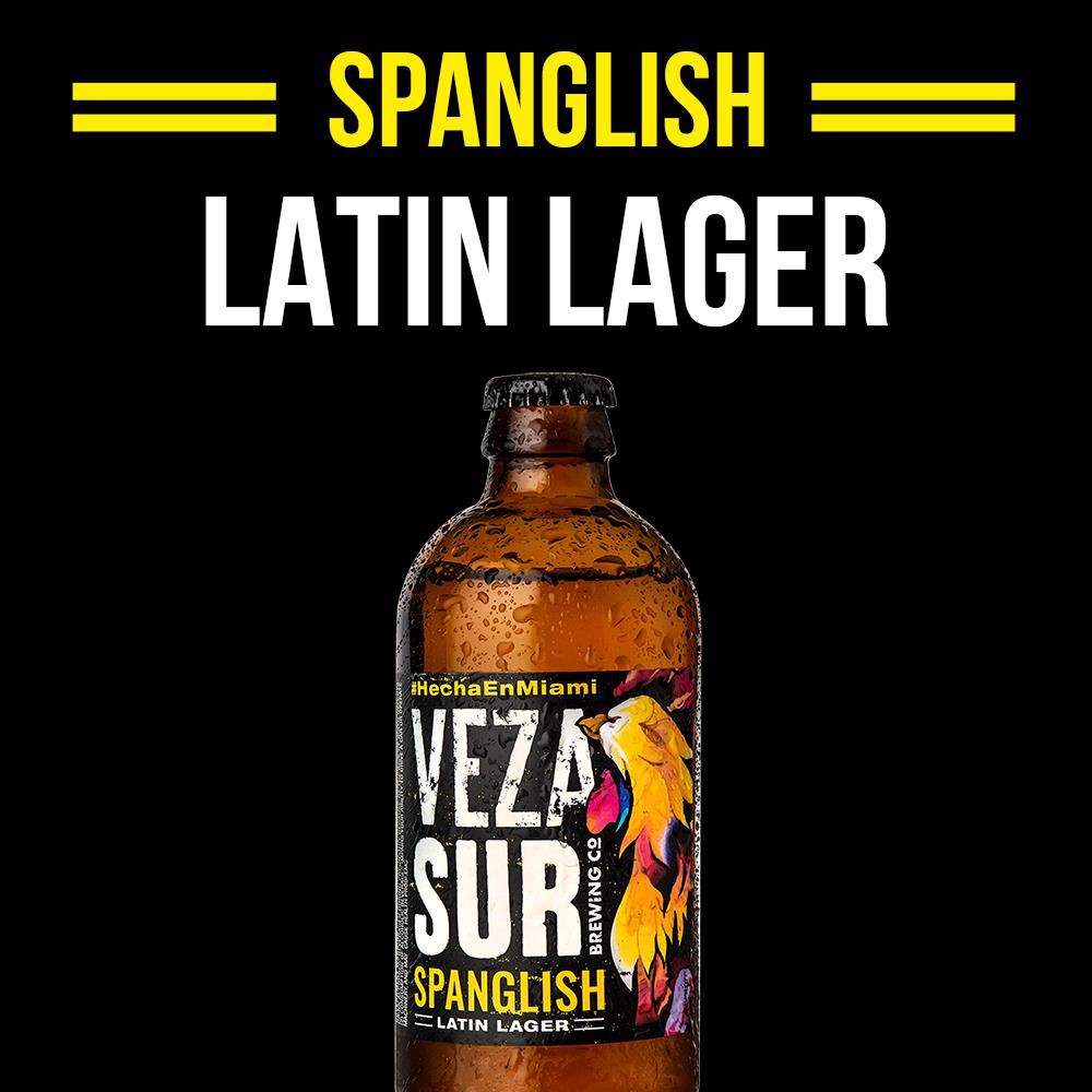slide 4 of 8, Veza Sur Brewing Co. Spanglish Latin Lager Craft Beer, 6 Pack Beer, 11.2 FL OZ Bottles, 6 ct; 11 oz