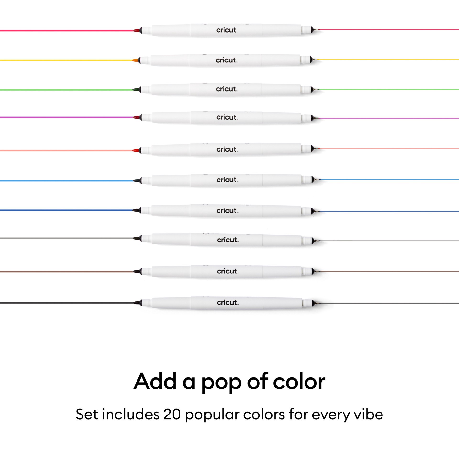 slide 4 of 6, Cricut Dual-Sided Markers Ultimate Set, 20ct., 20 ct