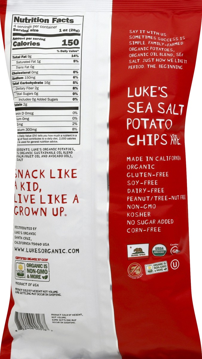 slide 3 of 8, Luke's Potato Chips 4 oz, 4 oz