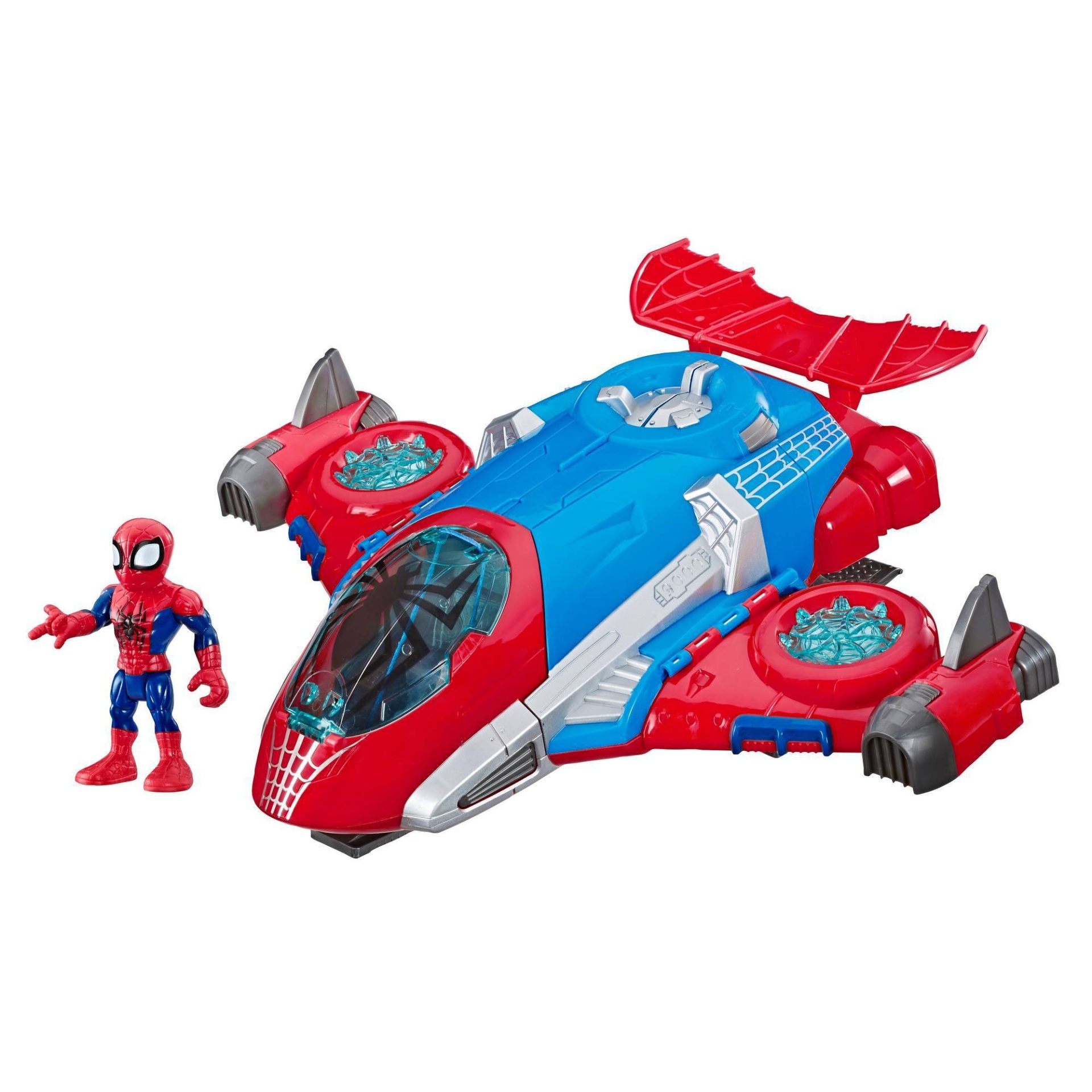 slide 1 of 10, Playskool Heroes Marvel Super Hero Adventures Spider-Man Jetquarters, 1 ct