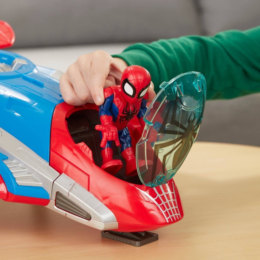 slide 9 of 10, Playskool Heroes Marvel Super Hero Adventures Spider-Man Jetquarters, 1 ct