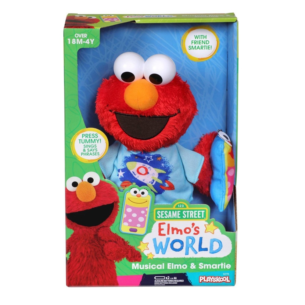 slide 5 of 5, Sesame Street Musical Plush - Elmo And Smartie, 1 ct