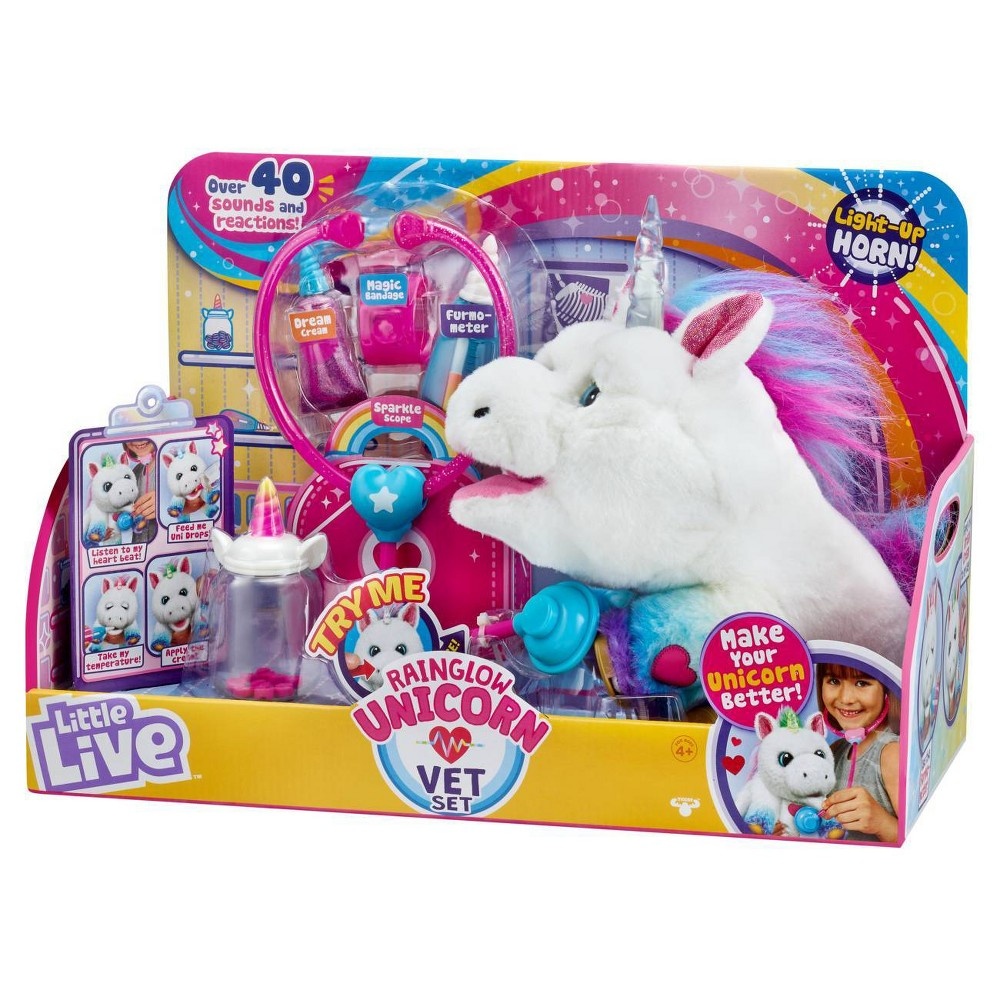 slide 10 of 17, Little Live Rainglow Unicorn Vet Set, 1 ct