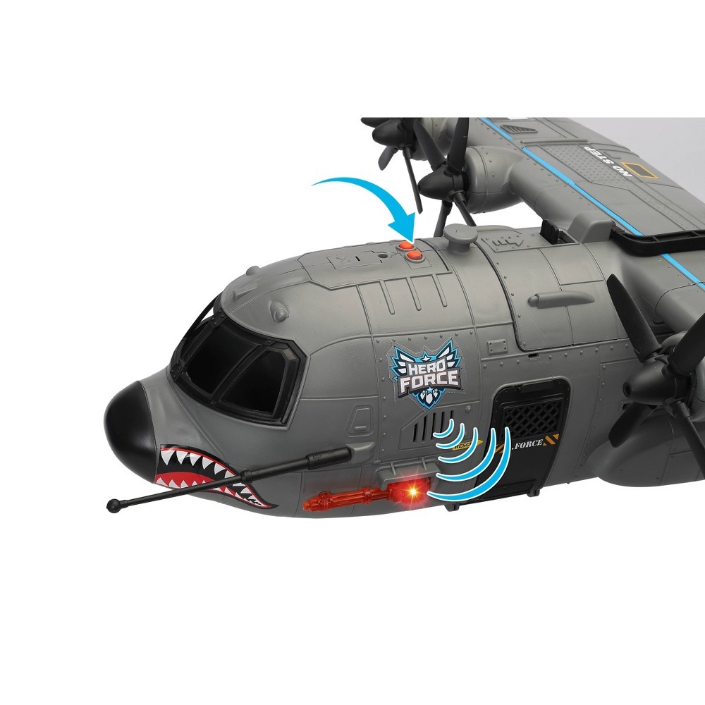 slide 2 of 10, Hero Force Shark Cargo Plane, 1 ct