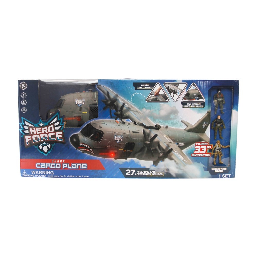 slide 5 of 10, Hero Force Shark Cargo Plane, 1 ct