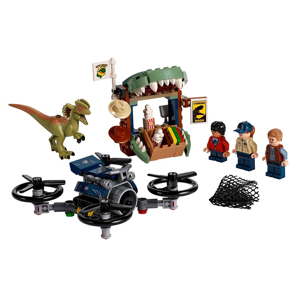 slide 2 of 6, LEGO Jurassic World Dilophosaurus on the Loose 75934 Plane Drone Toy Dinosaur Building Set, 1 ct