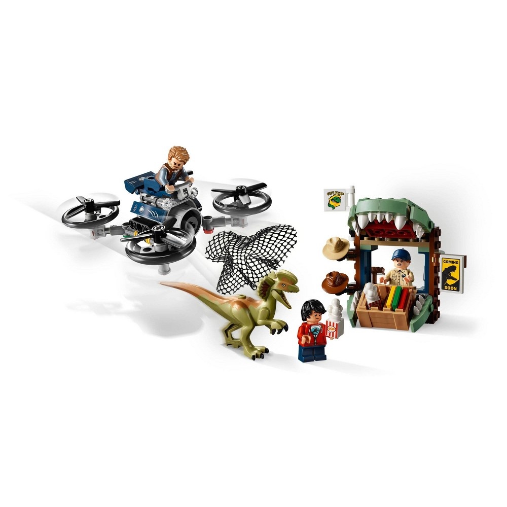 slide 4 of 6, LEGO Jurassic World Dilophosaurus on the Loose 75934 Plane Drone Toy Dinosaur Building Set, 1 ct