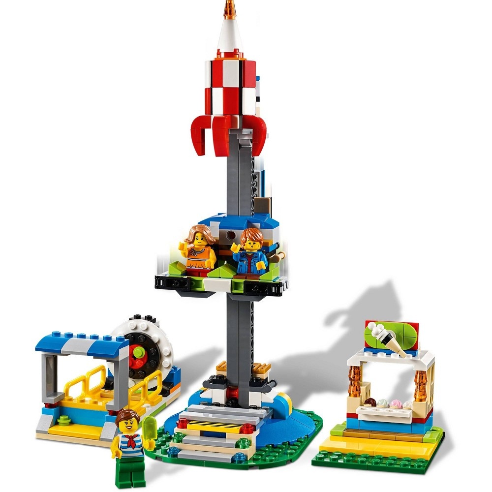 slide 5 of 8, LEGO Creator Fairground Carousel 31095 Space-Themed Building Kit with Ice Cream Cart, 1 ct