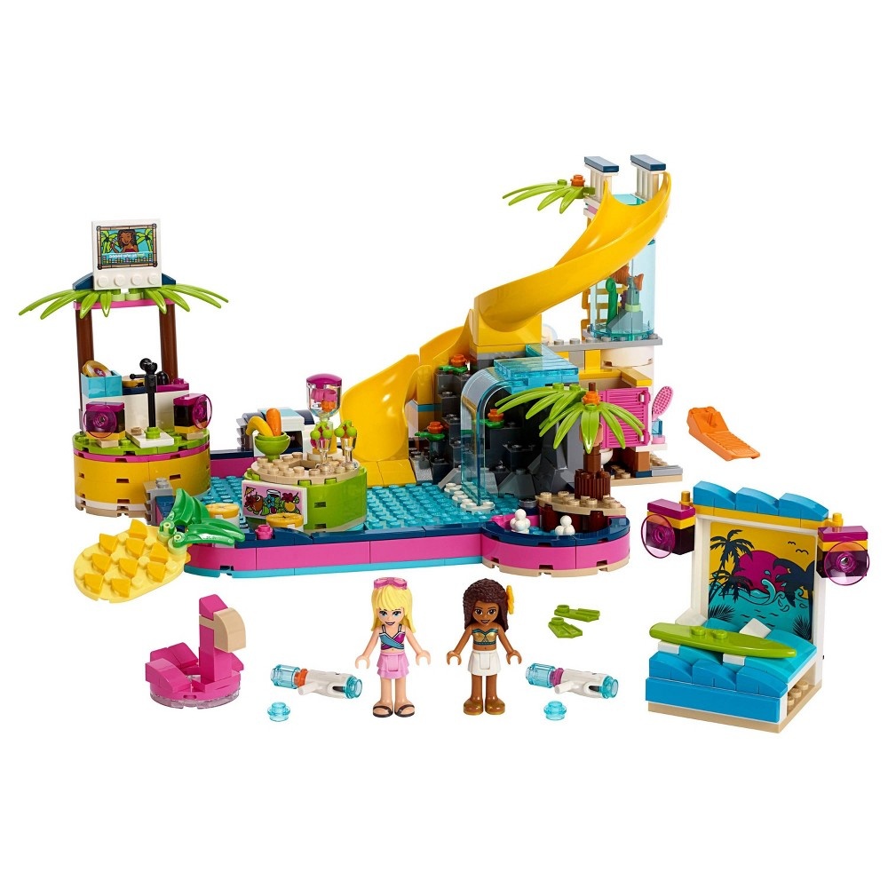 slide 6 of 7, LEGO Friends Andrea's Pool Party 41374 Toy Building Set with Mini Dolls, 1 ct