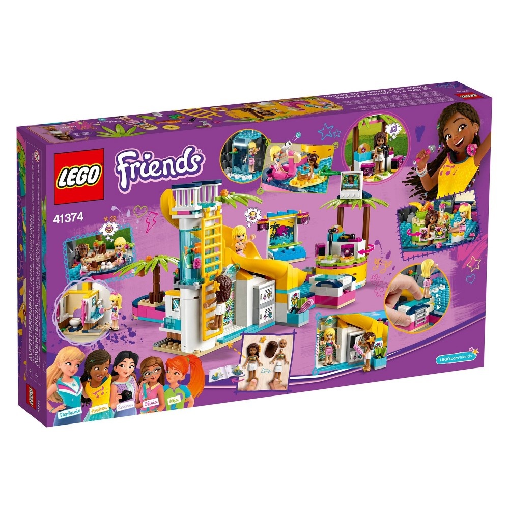 slide 7 of 7, LEGO Friends Andrea's Pool Party 41374 Toy Building Set with Mini Dolls, 1 ct