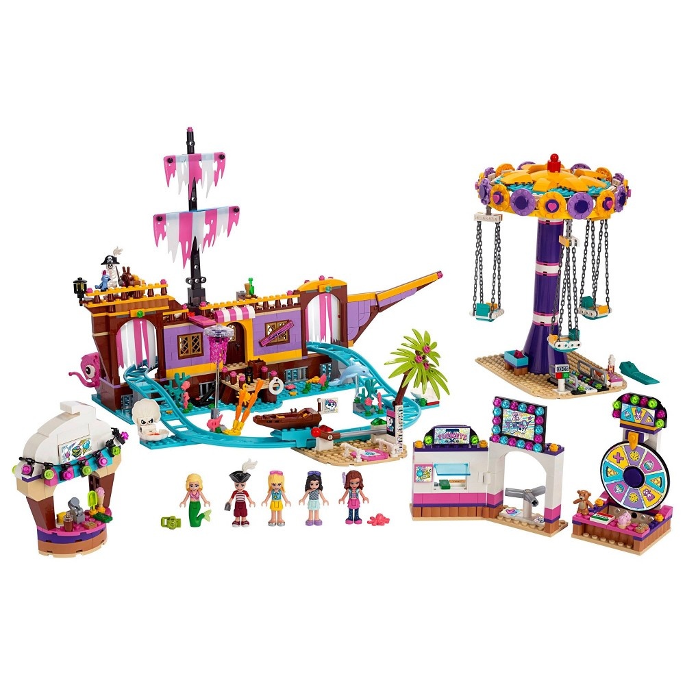 slide 5 of 7, LEGO Friends Heartlake City Amusement Pier 41375 Toy Rollercoaster Building Kit with Mini Dolls, 1 ct