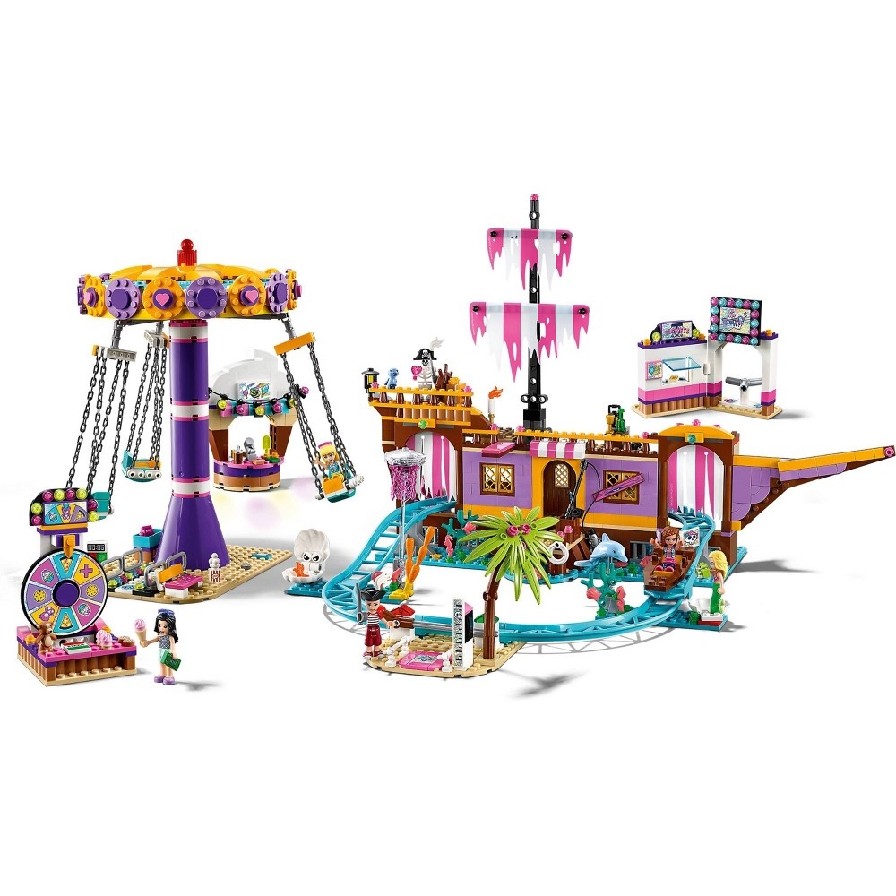 slide 6 of 7, LEGO Friends Heartlake City Amusement Pier 41375 Toy Rollercoaster Building Kit with Mini Dolls, 1 ct