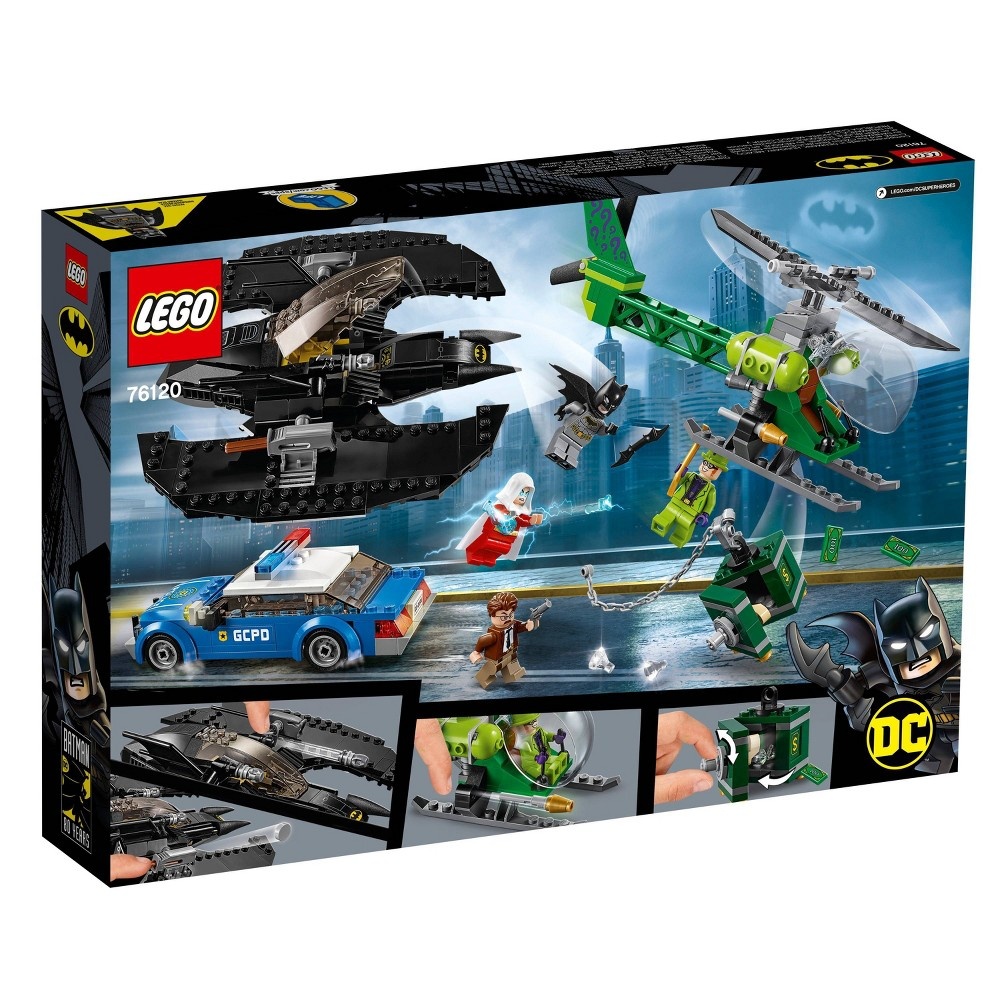 slide 2 of 7, LEGO DC Comics Super Heroes Batman Batwing and The Riddler Heist 76120 Toy Plane Building Set, 1 ct