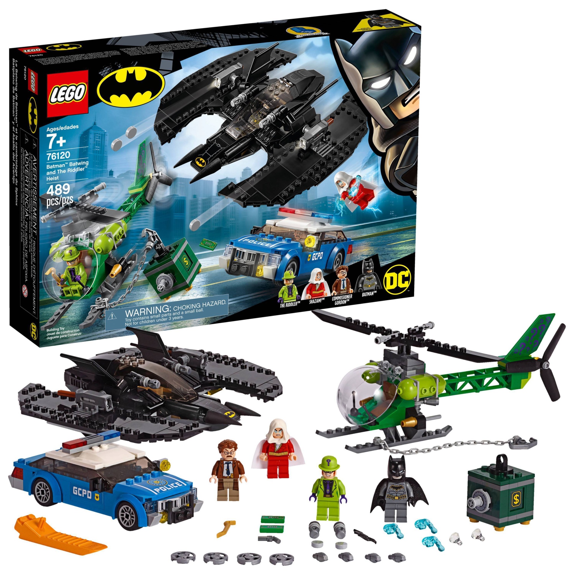 slide 1 of 1, LEGO DC Comics Super Heroes Batman Batwing and The Riddler Heist 76120 Toy Plane Building Set, 1 ct