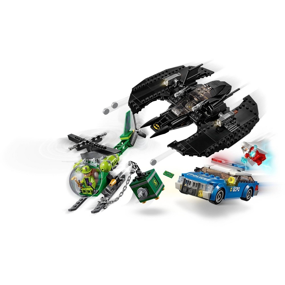 slide 4 of 7, LEGO DC Comics Super Heroes Batman Batwing and The Riddler Heist 76120 Toy Plane Building Set, 1 ct