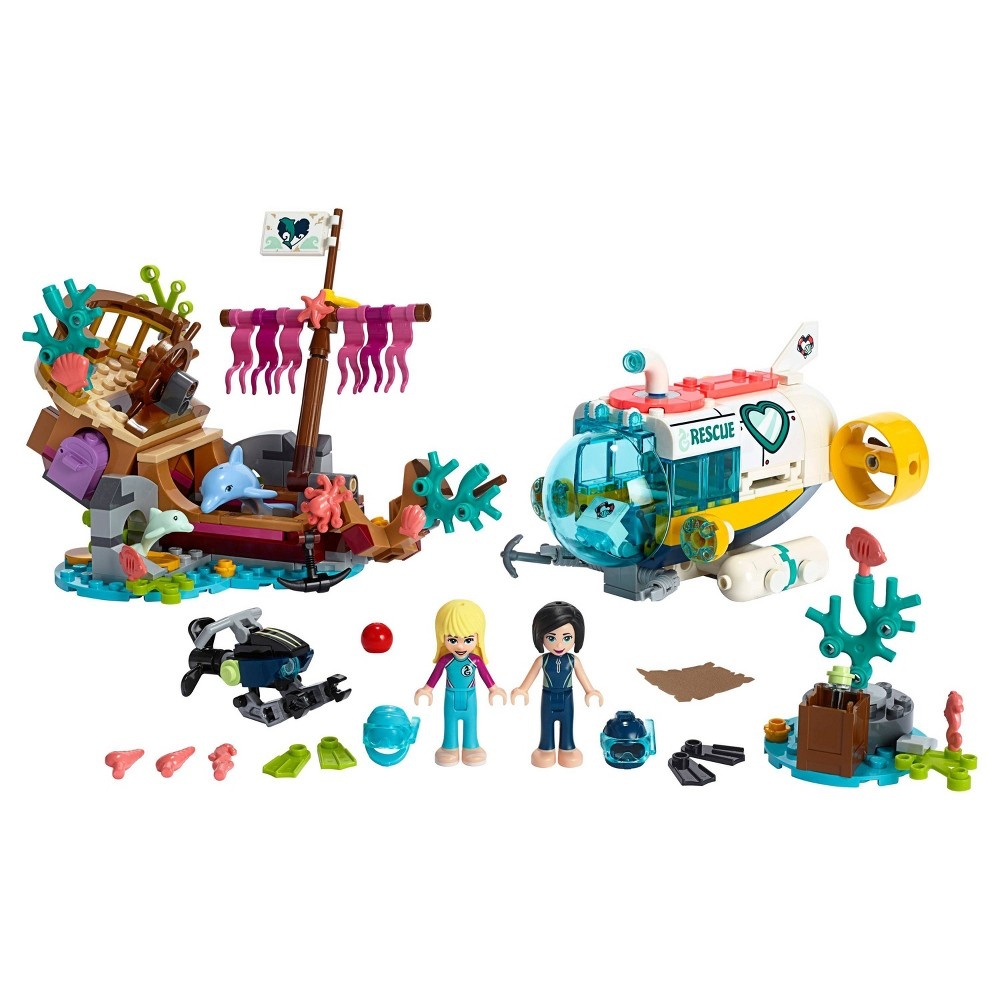 slide 4 of 7, LEGO Friends Dolphins Rescue Mission 41378 Sea Life Building Kit with Toy Submarine and Sea Creatures, 1 ct