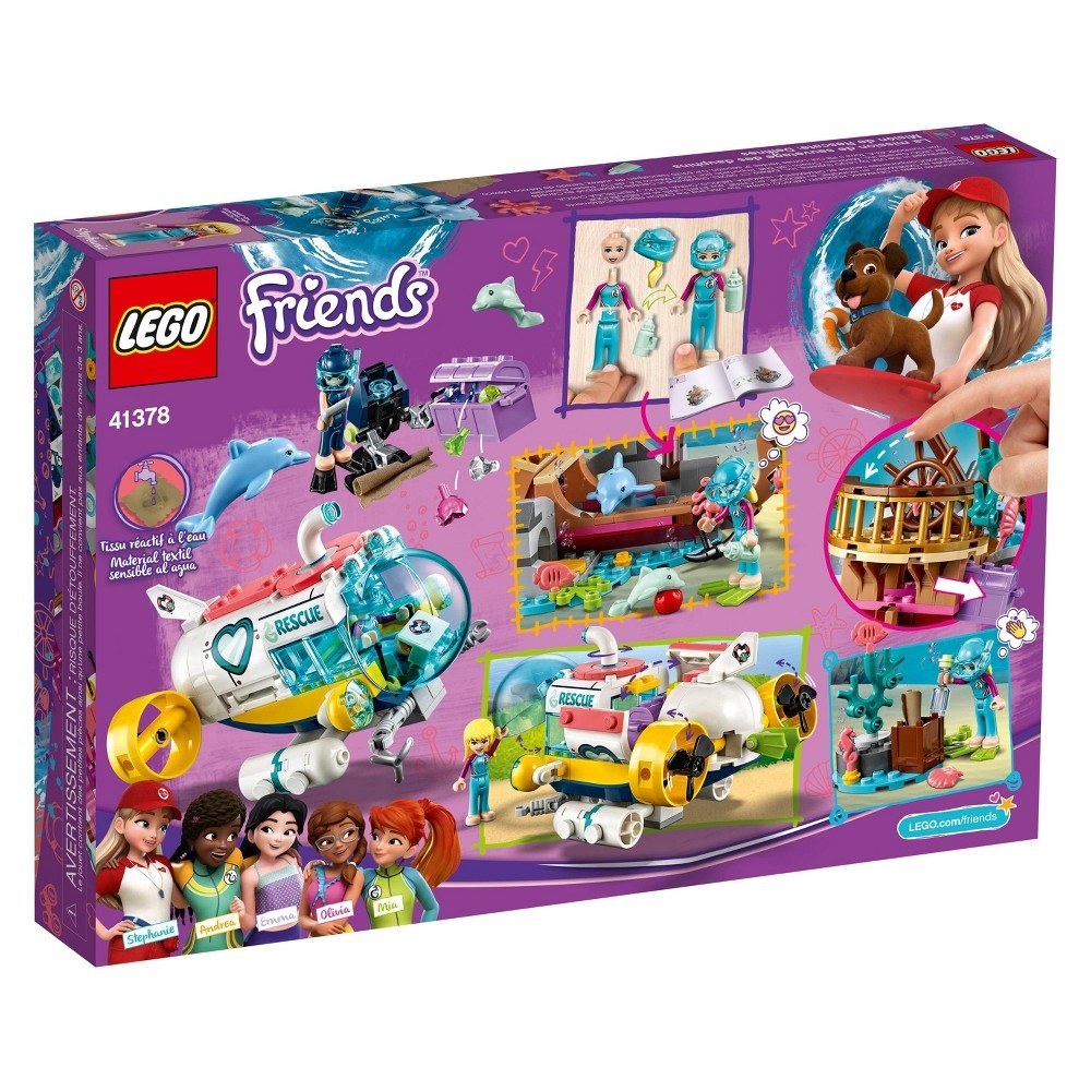 slide 7 of 7, LEGO Friends Dolphins Rescue Mission 41378 Sea Life Building Kit with Toy Submarine and Sea Creatures, 1 ct