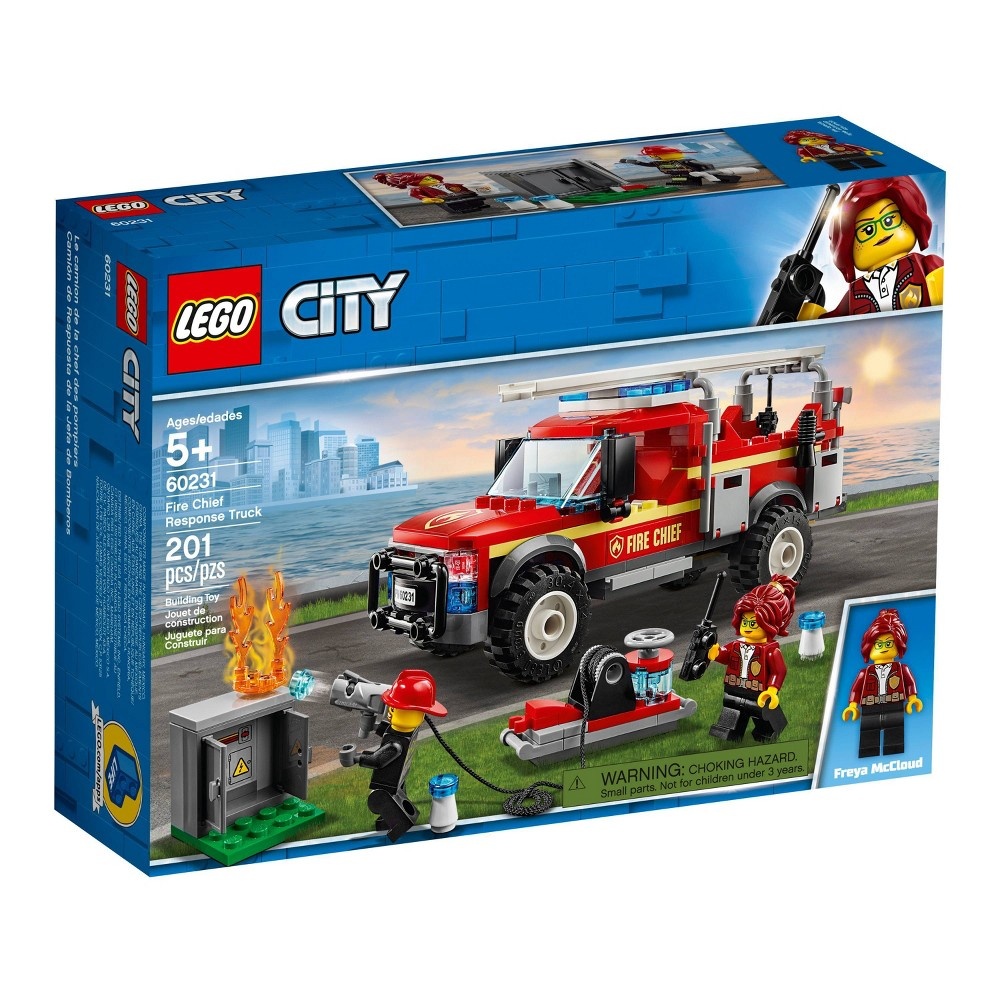 slide 6 of 7, LEGO City Fire Chief Response Truck 60231 Building Set with Toy Firetruck and Ladder, 201 ct