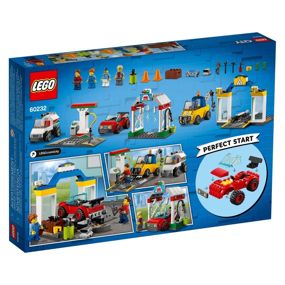 slide 4 of 7, LEGO City Garage Center 60232 Building Kit for Kids 4+ with Toy Vehicle, 234 ct