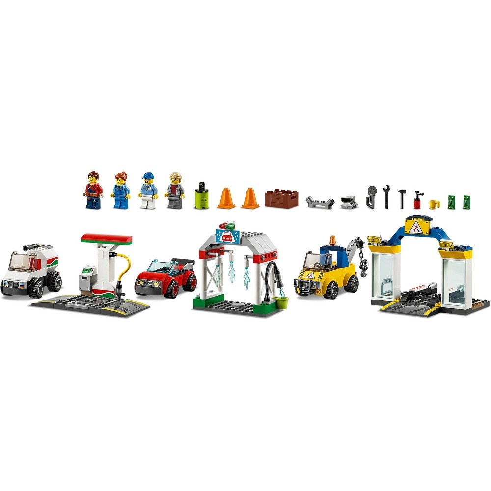 slide 7 of 7, LEGO City Garage Center 60232 Building Kit for Kids 4+ with Toy Vehicle, 234 ct