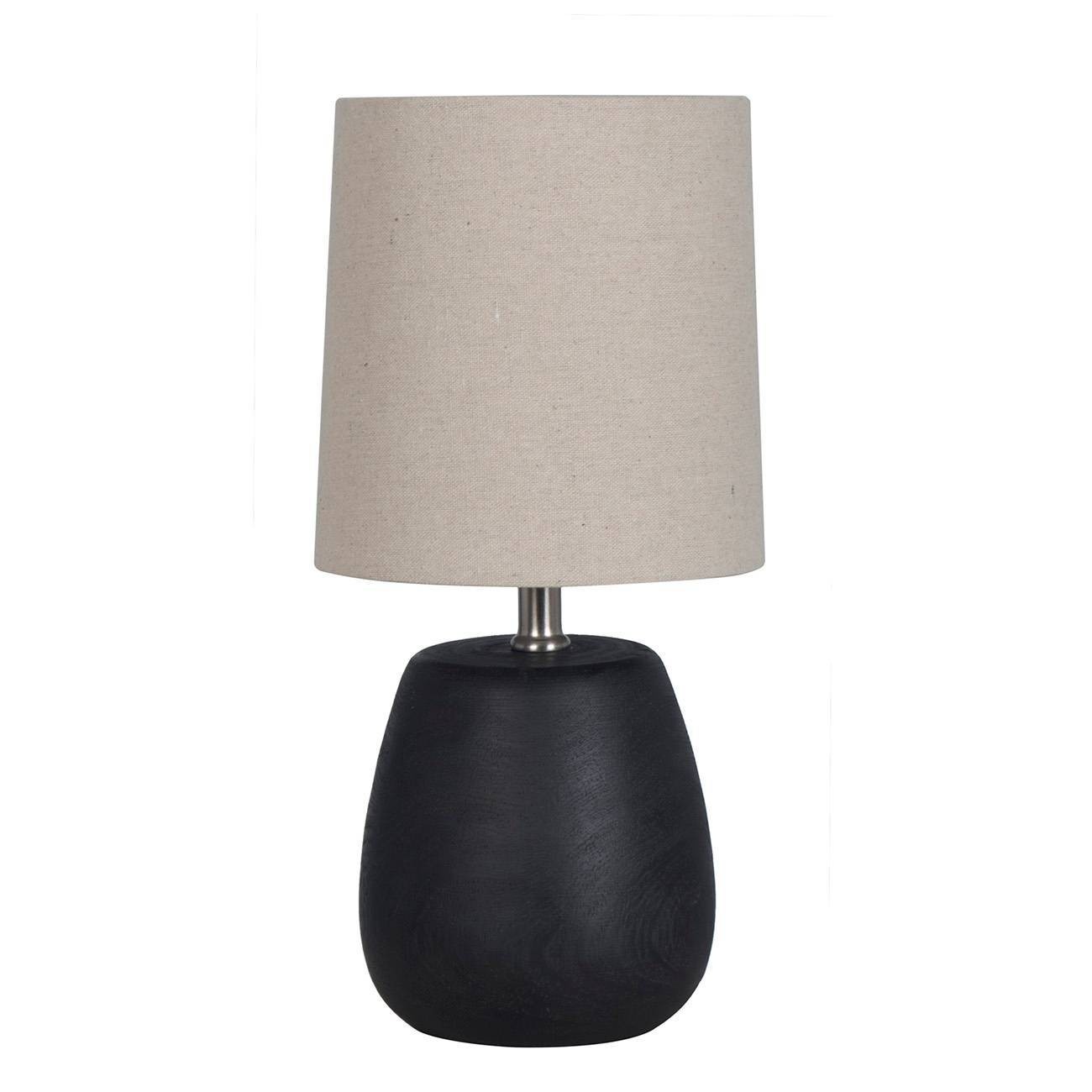 slide 1 of 1, Polyresin Wood Accent Lamp Black - Threshold, 1 ct