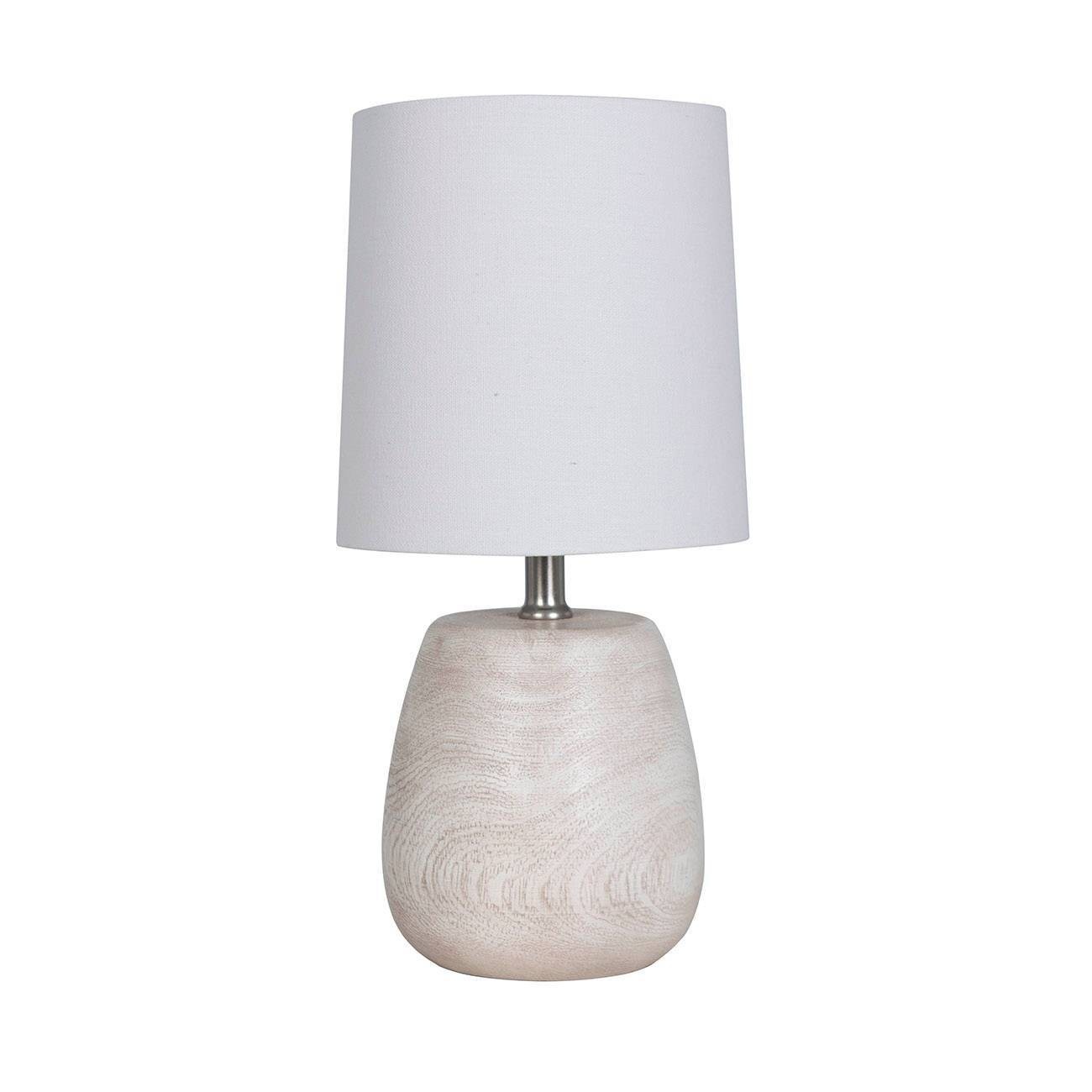 slide 1 of 1, Polyresin Wood Accent Lamp White - Threshold, 1 ct