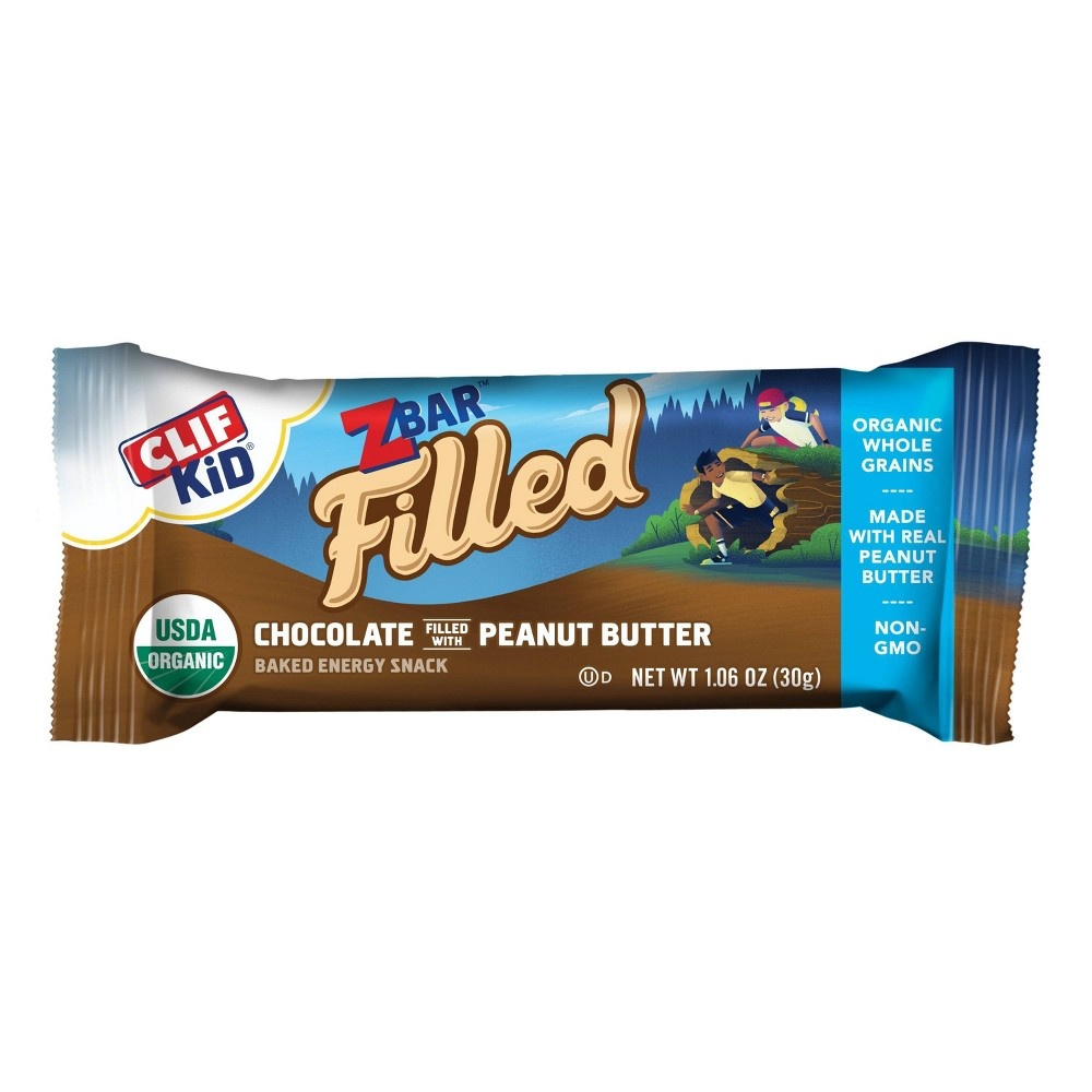 slide 2 of 4, CLIF ZBAR CLIF Kid ZBAR Filled Chocolate filled with Peanut Butter Snack Bars, 10 ct