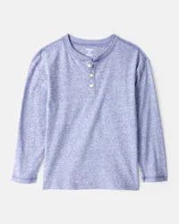 Oshkosh Boys Long-Sleeve Henley - Blue Blue 5