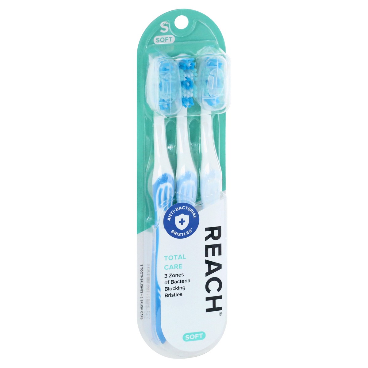 slide 2 of 9, Reach Antibacterial Toothbrush Soft, 3 ct