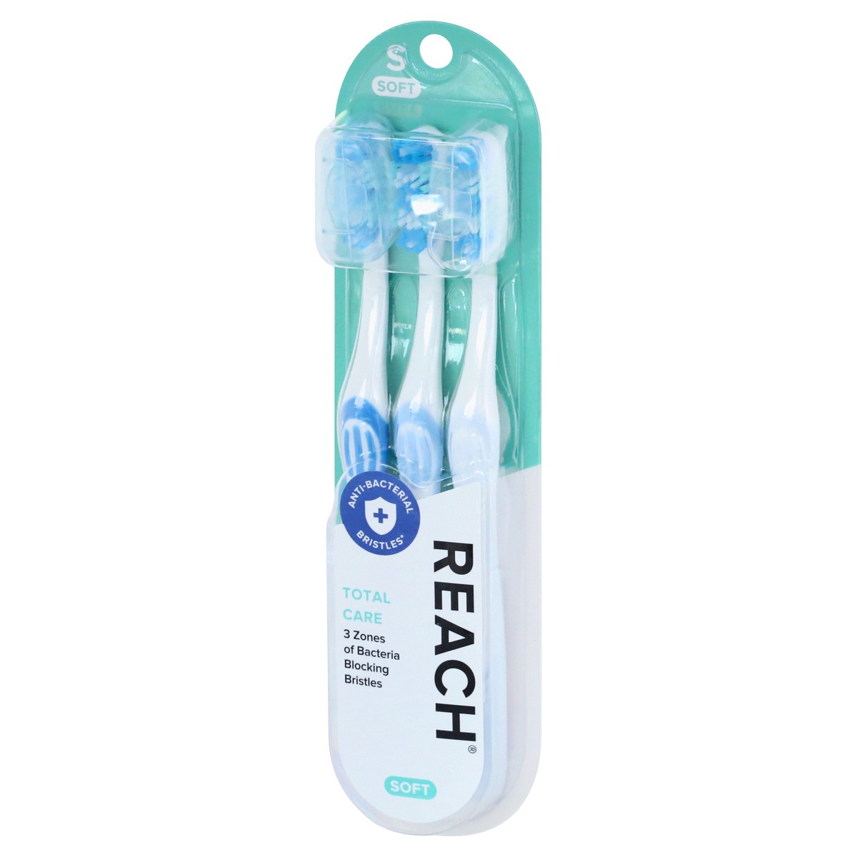 slide 3 of 9, Reach Antibacterial Toothbrush Soft, 3 ct
