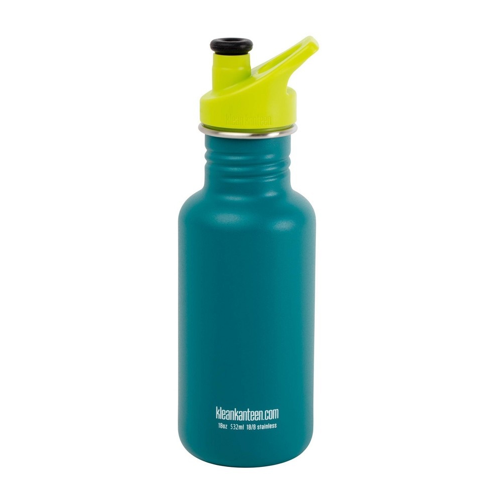 slide 2 of 2, Klean Kanteen Stainless Steel Kids Bottle - Dark Teal, 18 oz