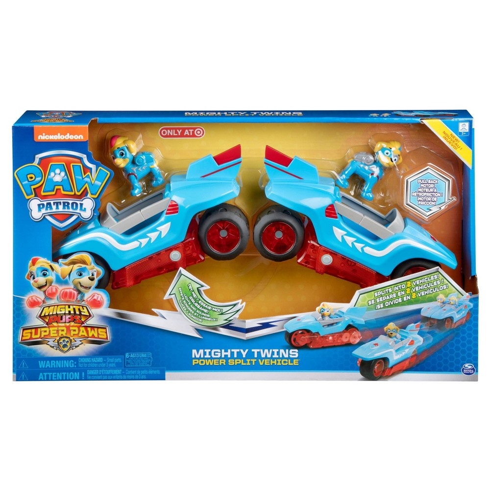 slide 2 of 7, PAW Patrol Mighty Twins Power Split Vehicle, 1 ct