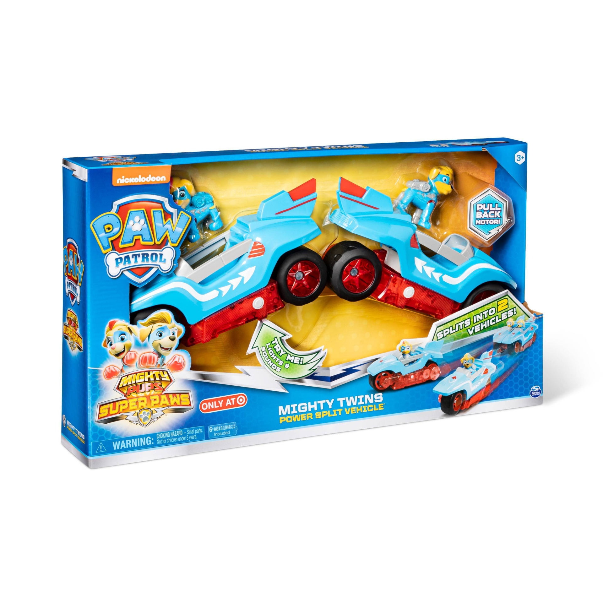 slide 1 of 7, PAW Patrol Mighty Twins Power Split Vehicle, 1 ct