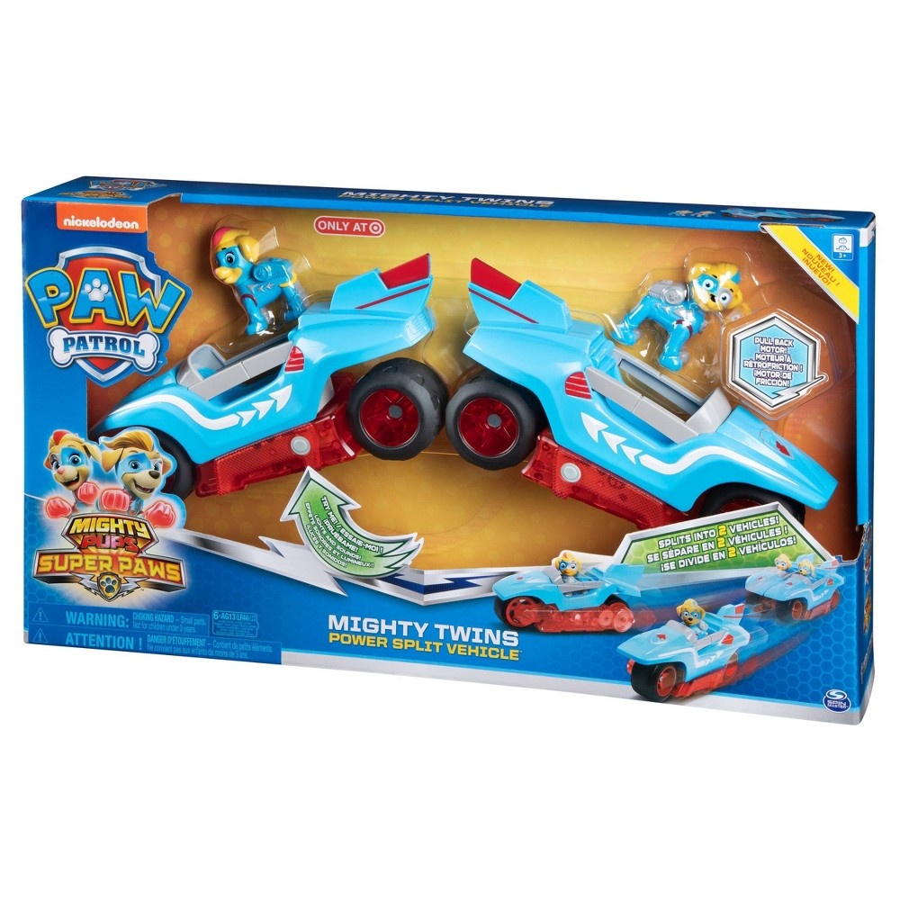 slide 6 of 7, PAW Patrol Mighty Twins Power Split Vehicle, 1 ct