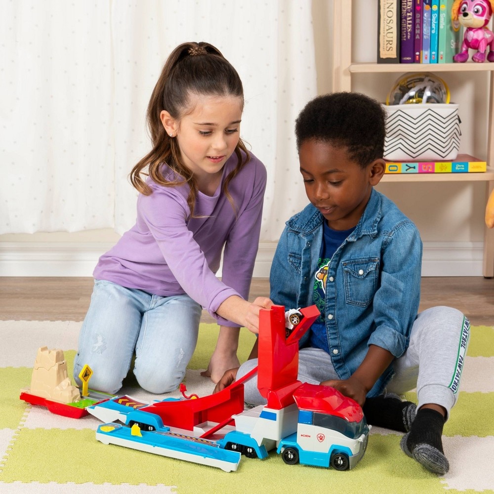 slide 3 of 8, PAW Patrol Launch'N Haul Patroller Transforming Track Set, 1 ct