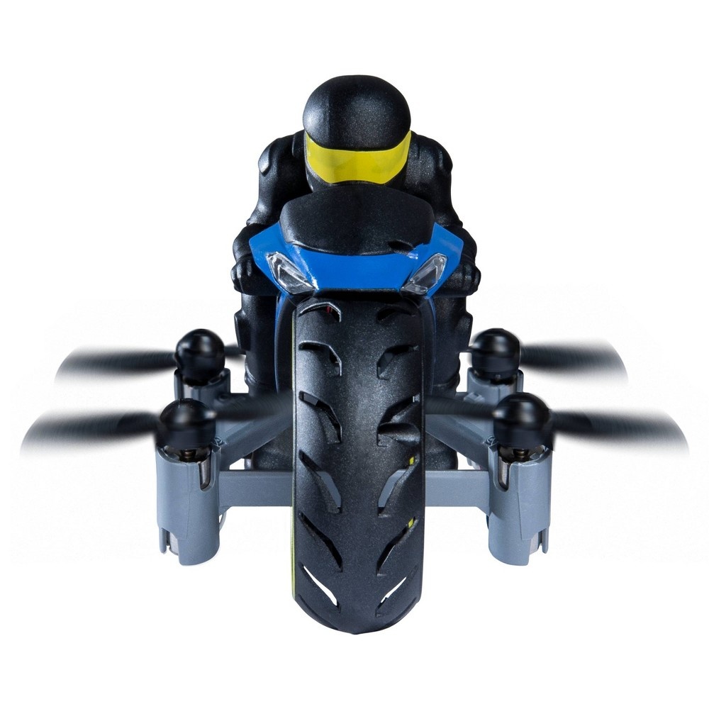 slide 6 of 8, Air Hogs Flight Rider 2-in-1 Remote Control Stunt Motorcycle for Ground and Air, 1 ct